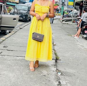 Yellow Cutout Maxi Dress