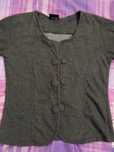 Gray Buttoned Jacket