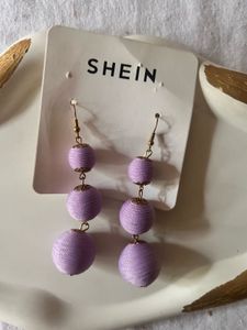 SHEIN purple Thread Wrap Ball Dangle