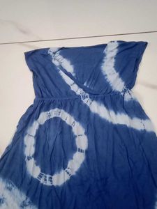 Blue Tie-Dye Mini Dress or top