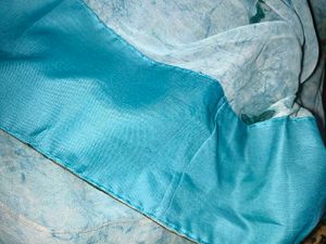 Elegant Blue Tie-Dye Saree