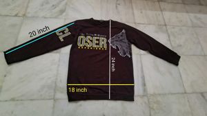 Graphic Print Maroon Sweatshirt