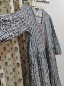 Patterned Tiered Dress