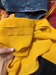 Mustard Yellow Strappy Sleeveless Top