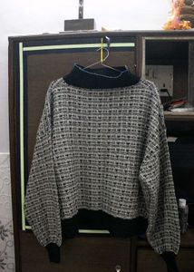 Tweed Style Pullover Sweater