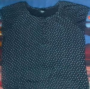 Black Printed Tshirt for Women