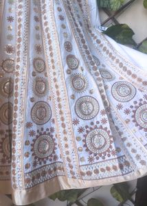 Festive White Anarkali Suit