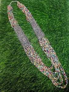 Silver Long Multilayered Multicolor Necklace❤️😍