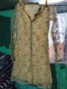 Golden Stand Coler Kurti For Girls