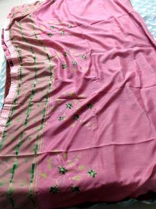 Pink Floral Saree With Blause Peace