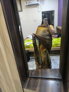 Elegant Brown Floral Saree