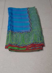 Blue & Green Saree