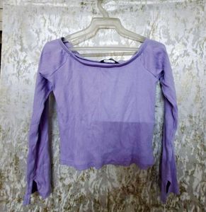Purple Long Sleeve Top