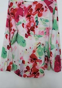 Floral Print Long Sleeve Blouse