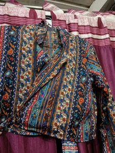 Stylish Printed Wrap Top