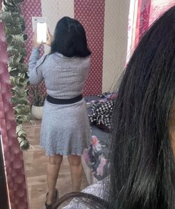 Grey Knit winter button dress 🎀❤️🌸