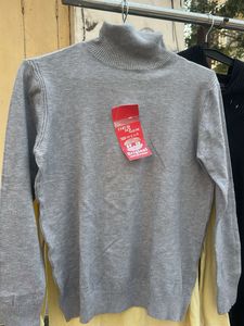 Gray Turtleneck Sweater