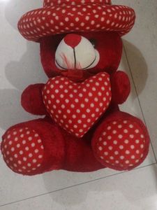 Red Teddy Bear With Heart