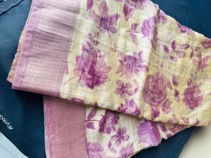 Pastel Saree With Running Blouse