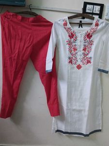 Embroidered Kurti Set