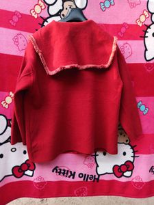 Korean Red Fringed Collar Can't