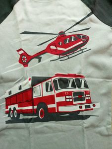Cute Fire Truck Kids Outfit