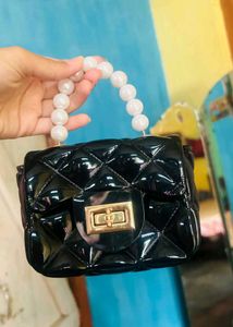 Quilted Pearl Handle Mini Bag
