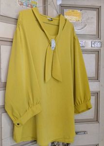 Loose Fitting Yellow Pakistani Style Top
