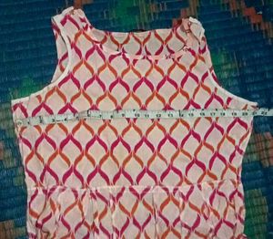 Patterned Side Cut Dress
