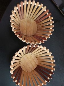 2 Wooden Fruit Baskets