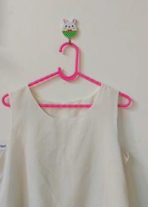 Cream Sleeveless Top