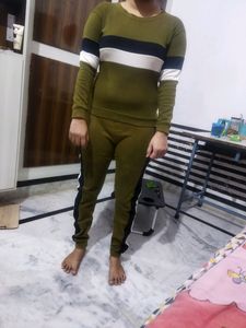 Track Suit Olive Green Colour