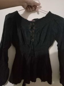 Black Long Sleeve Top