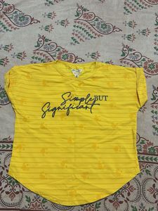 Yellow Casual Top for Girls|Women