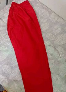 red And Cream  pant for any kurti