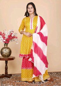 Summer Special Rayon Cotton Sharara Garara Set