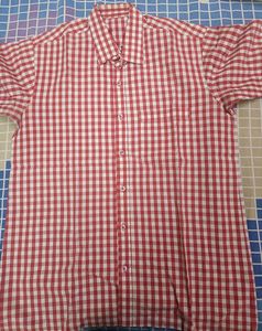 Red Check Shirt In Half Sleeve For Men Xl Size