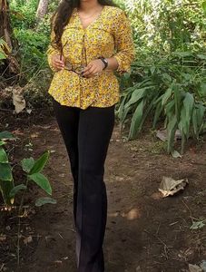Beautiful Women Floral Peplum Top