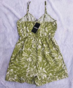Floral Green Playsuit