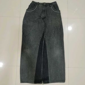 Charcoal Grey Baggy Jeans