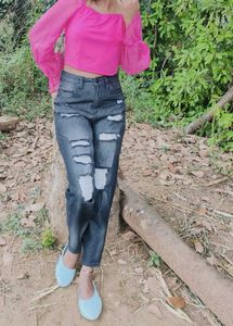 Pink Crop Top