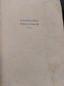 Textbook Of Class 12th Mathematics