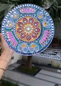 Hand-Painted Lotus Mandala Art