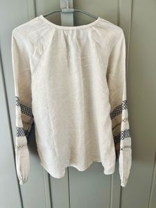 M&amp;S Embroidered Tassel Blouse