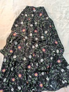 Floral Skirt & Lace Top Set