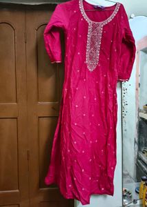 Libas Women Floral Yoke Design Kurta with Trousers