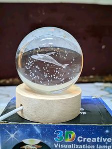 3D Crystal Dolphin Sphere Lamp