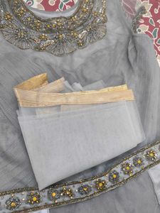 Elegant Grey Ethnic Gown