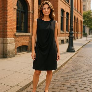 Black Drape Dress