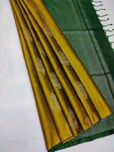 Borderless Soft Silk Saree with Running Blouse